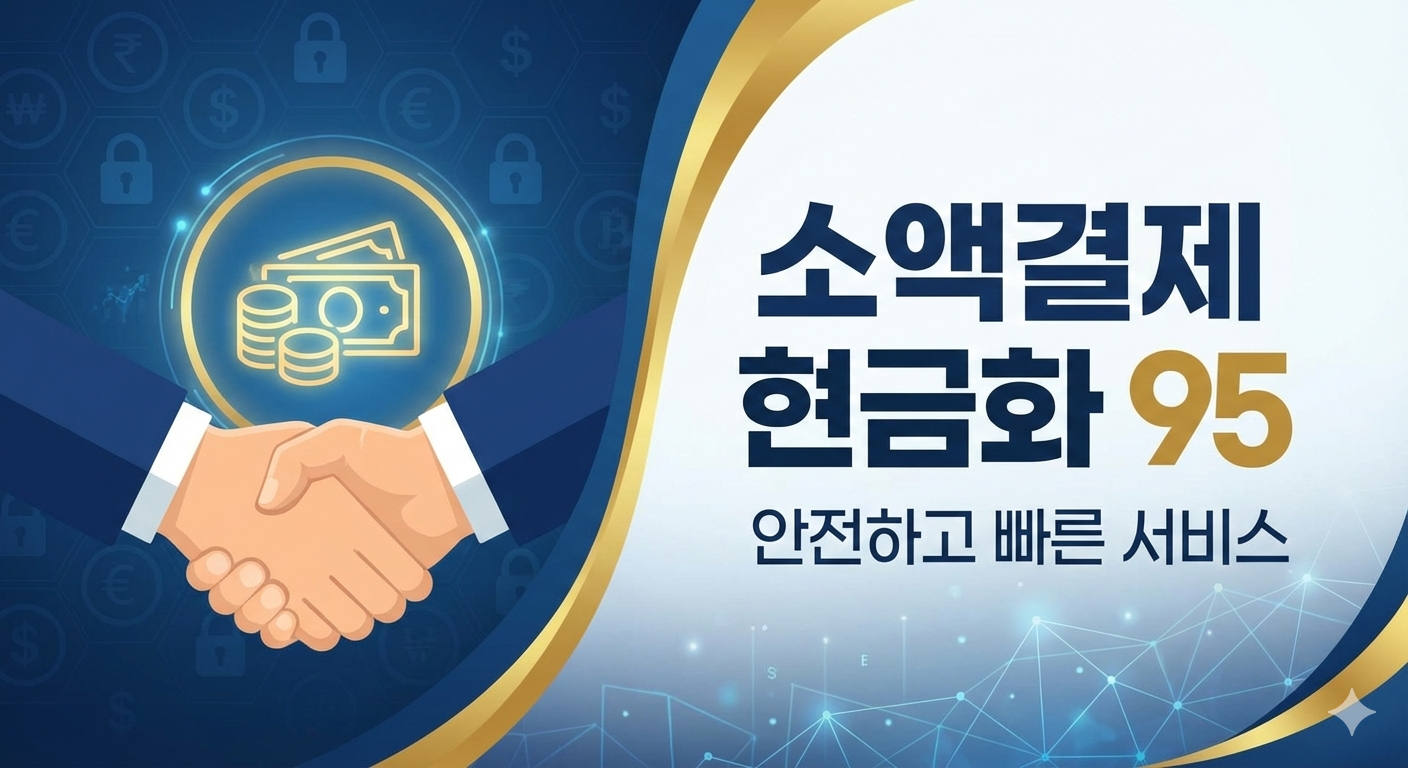 안전하고 빠른 정산을 강조하는 메인 이미지